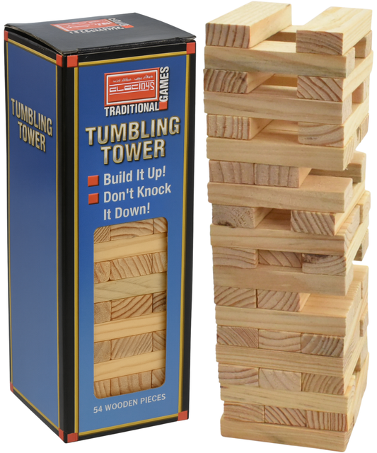 Classic Wooden Tumbling Tower Stacking Blocks Game
