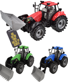 Friction Powered Toy Tractor and Front Loader for Kids