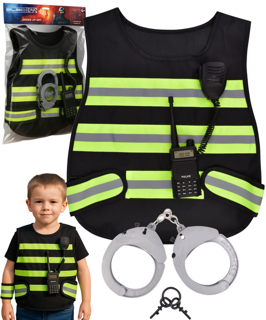 Children's Police SWAT Dress Up Set Reflective Vest