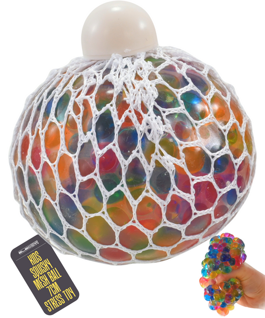 Squishy Mesh Ball Stress Relief Sensory Squeeze Toy
