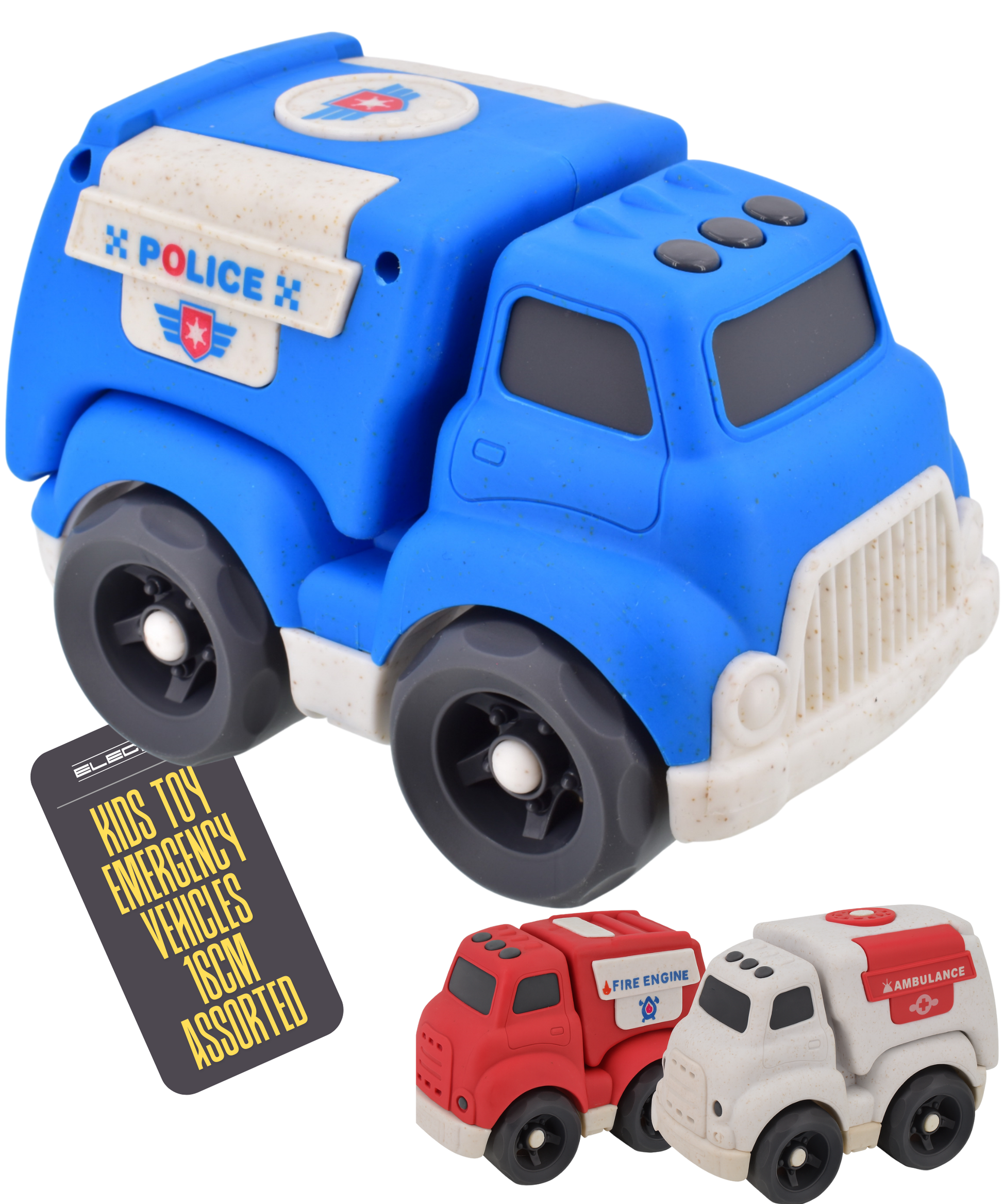 Emergency Toy Vehicles Bio Plastic For Toddlers Play