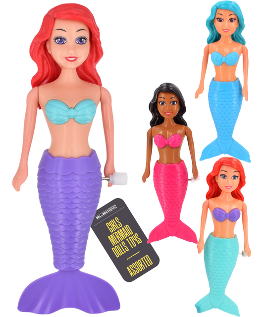 Wind Up Mermaid Princess Toy Colourful Moving Tail