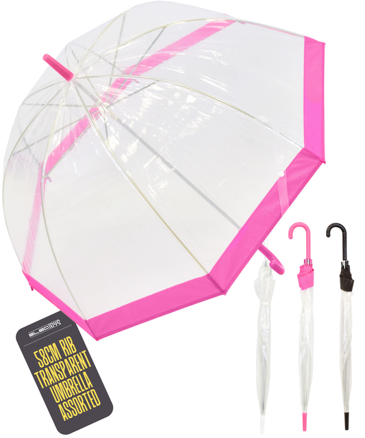 Clear Dome Umbrella Transparent Canopy Medium Edge