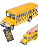 Die-Cast School Bus Toy Vehicle with Opening Doors
