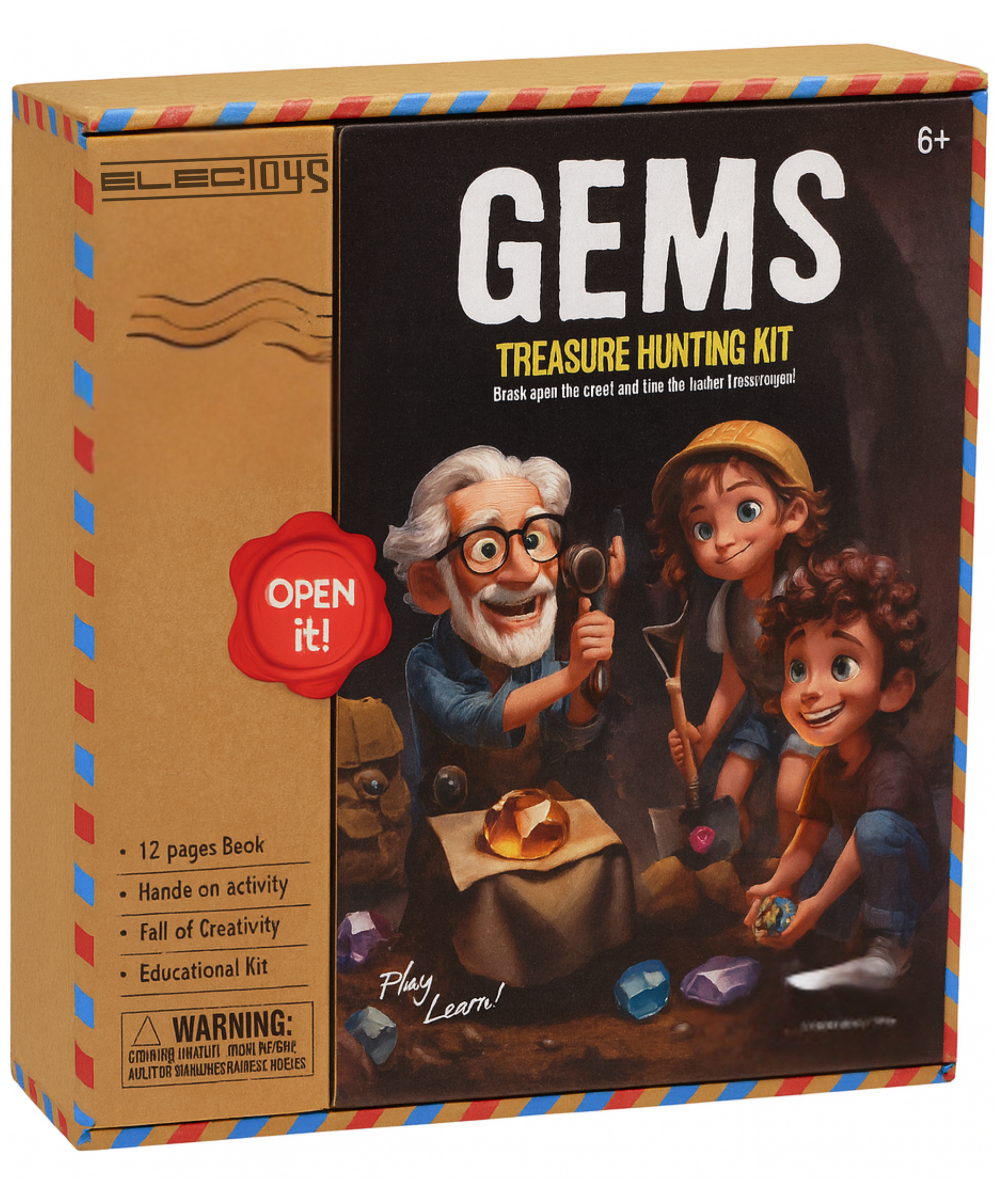 Treasure Hunting Educational Gem Discovery Kit for Kids