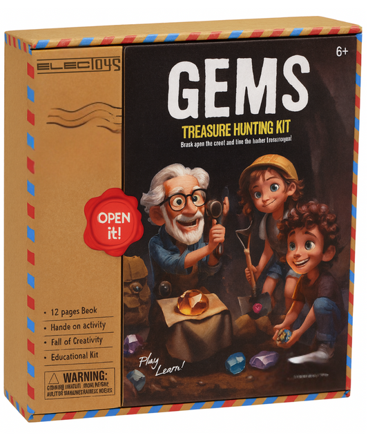 Treasure Hunting Educational Gem Discovery Kit for Kids