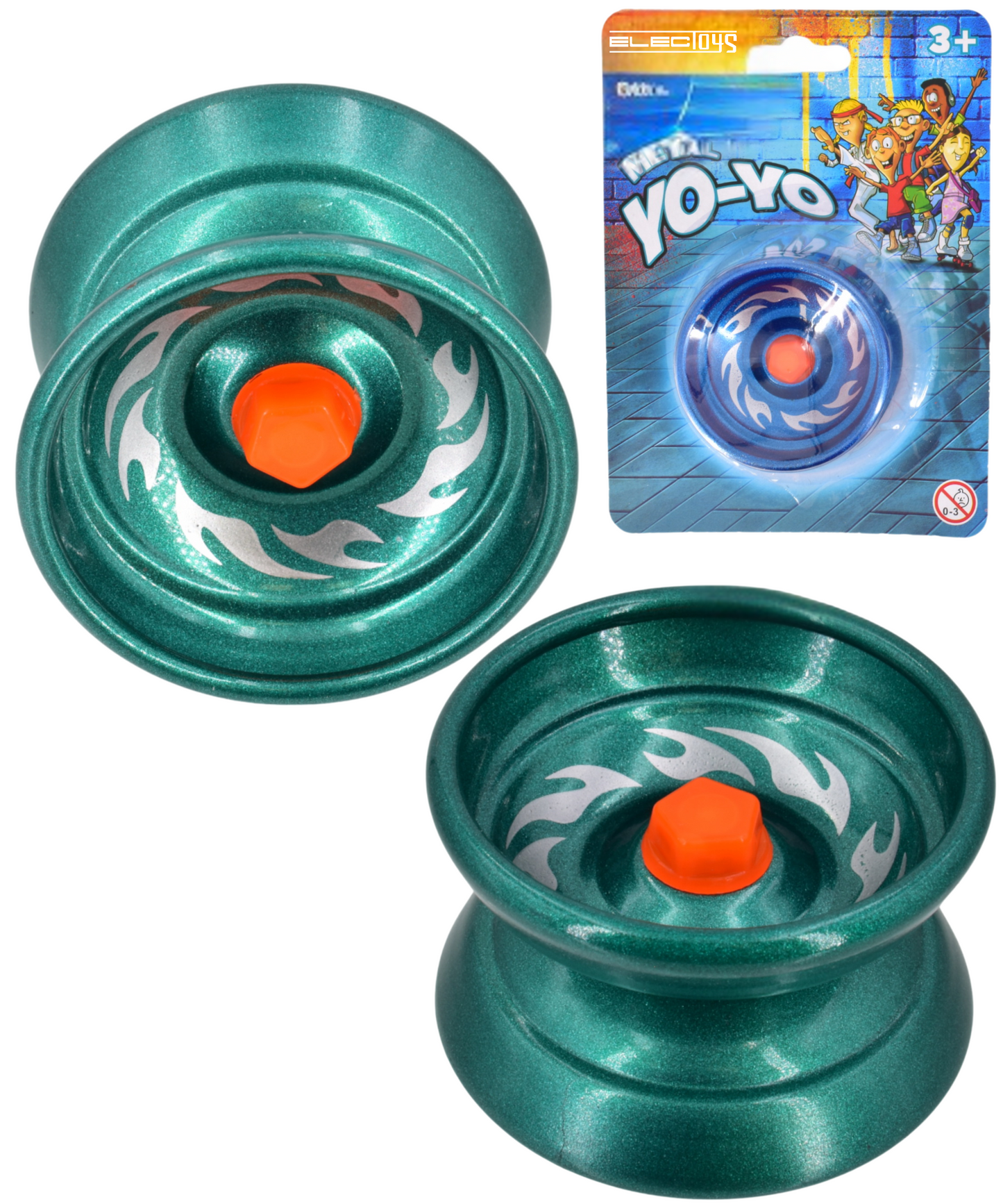 Metal Yo-Yo Toy Kids Party Bag Filler Metallic Colour