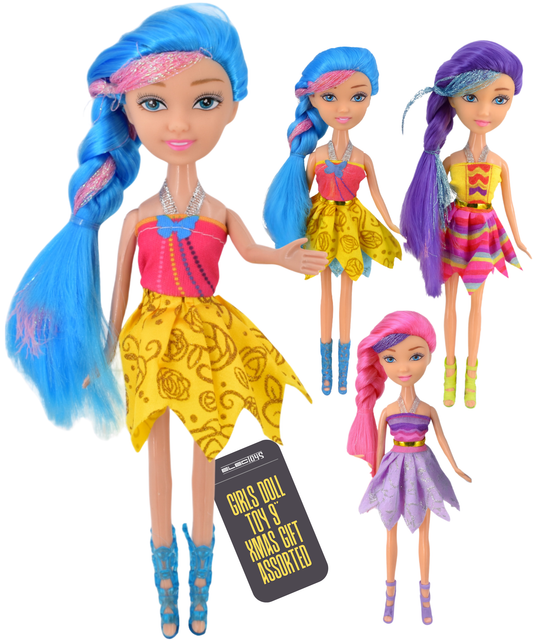 Fashion Doll With Glitter Hair Posable Collectible Toy