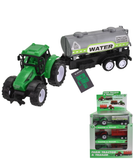 Toy Farm Tractor with Pull-Back Power and Trailer