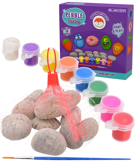 Children's Pebble Painting Craft Kit with Paints