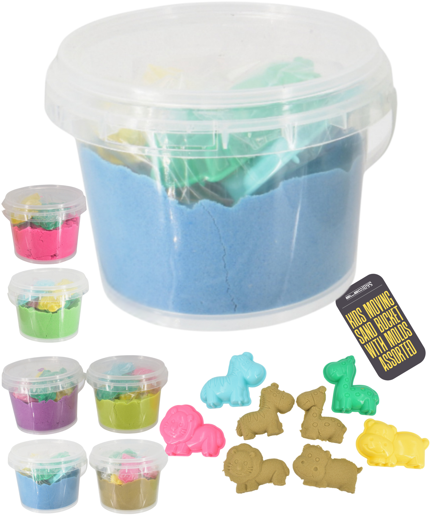 Children's Kinetic Sand Bright Animal Moulds Craft