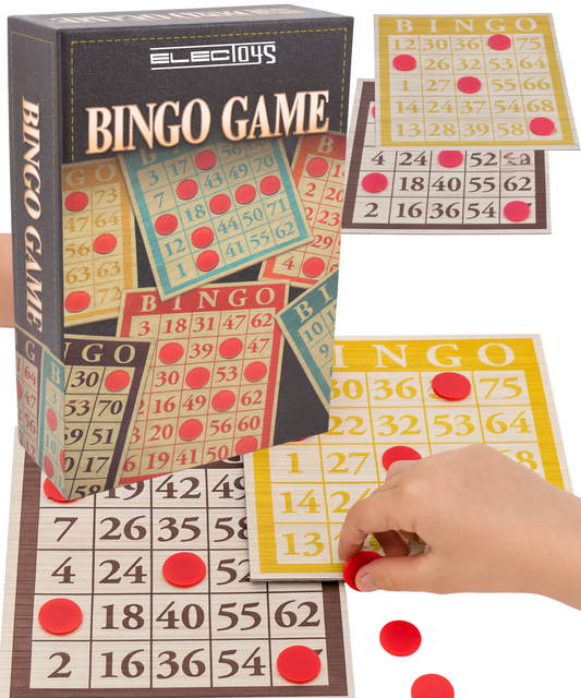 Traditional Bingo Game Tabletop Family Laminated Cards