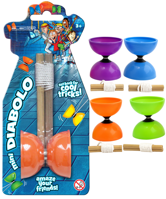 Mini Diabolo Skill Toy Colourful Plastic Cups Dexterity