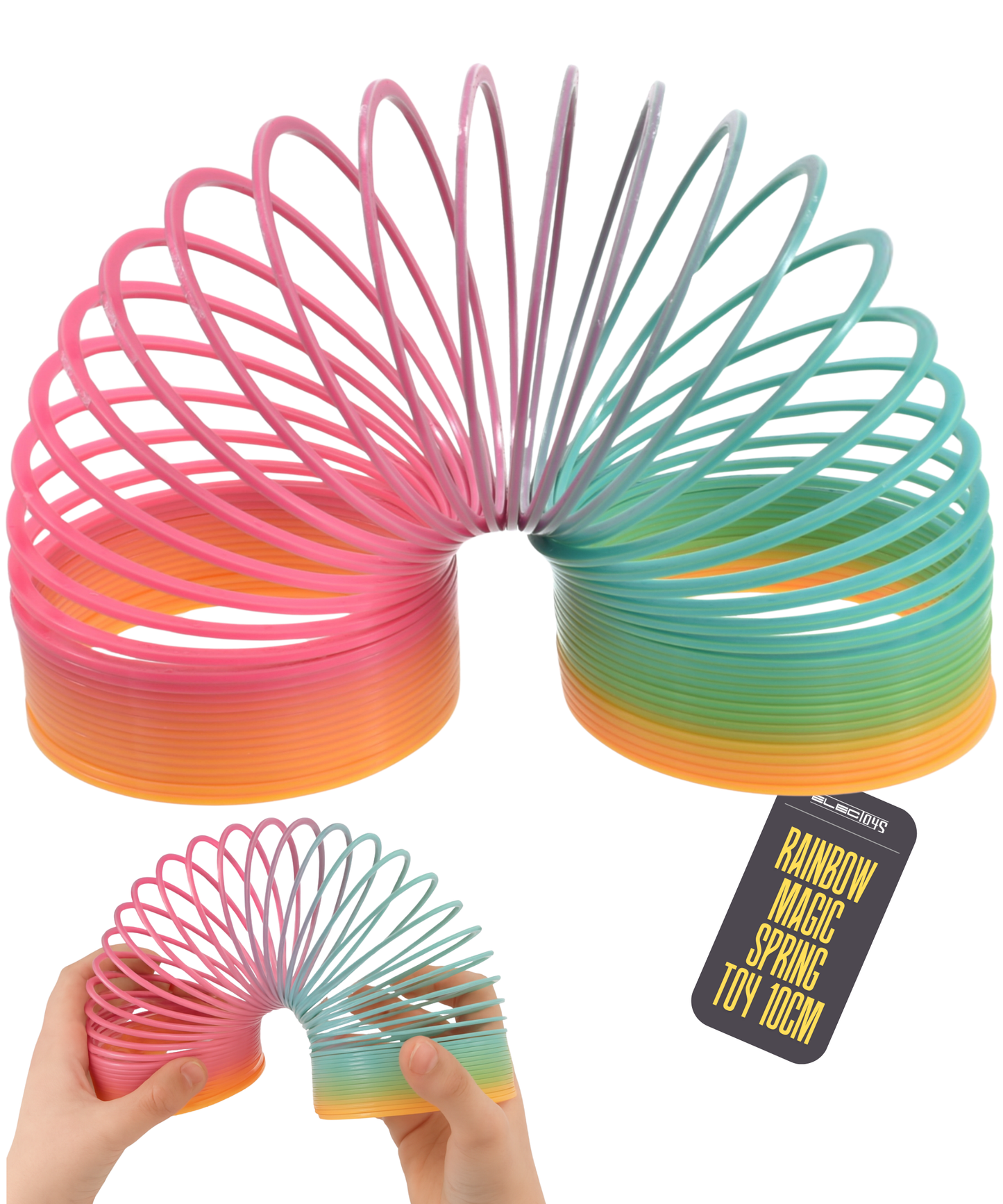 Plastic Rainbow Spring Magic Coil Toy Medium Multicoloured