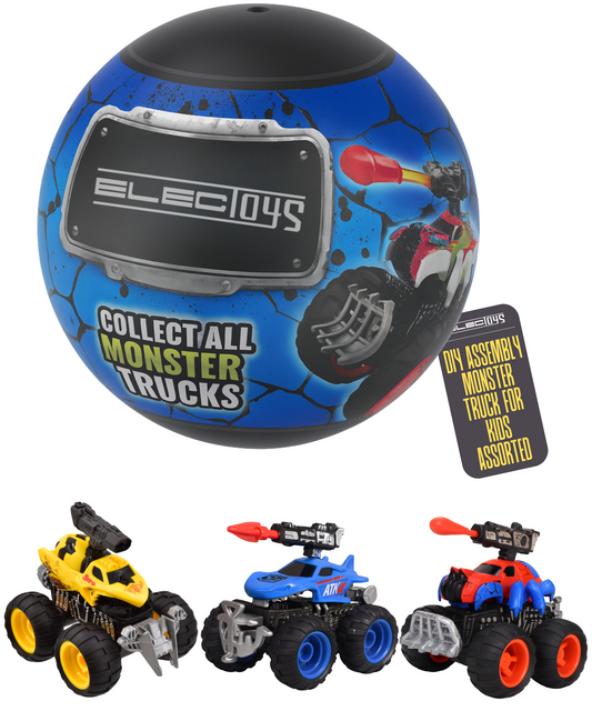 Monster Truck Toy Yellow Mini Assembly Vehicle for Kids