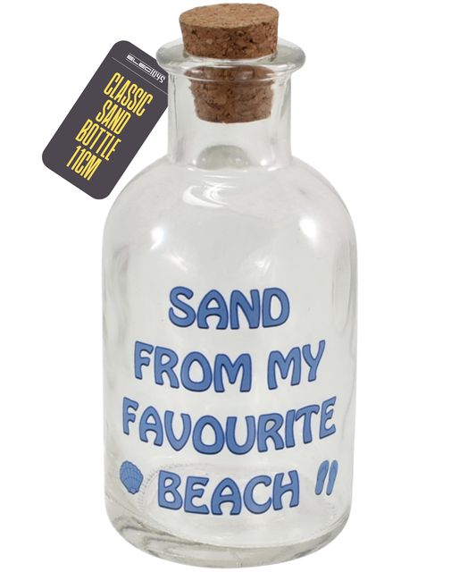 Souvenir Glass Keepsake Bottle With Cork For Sand Memories