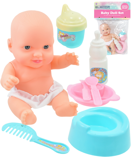 Baby Doll Set with Accessories for Role Play
