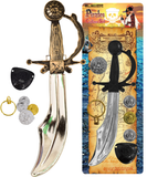 Pirate Cutlass Set with Coins and Eye Patch Kids Costume