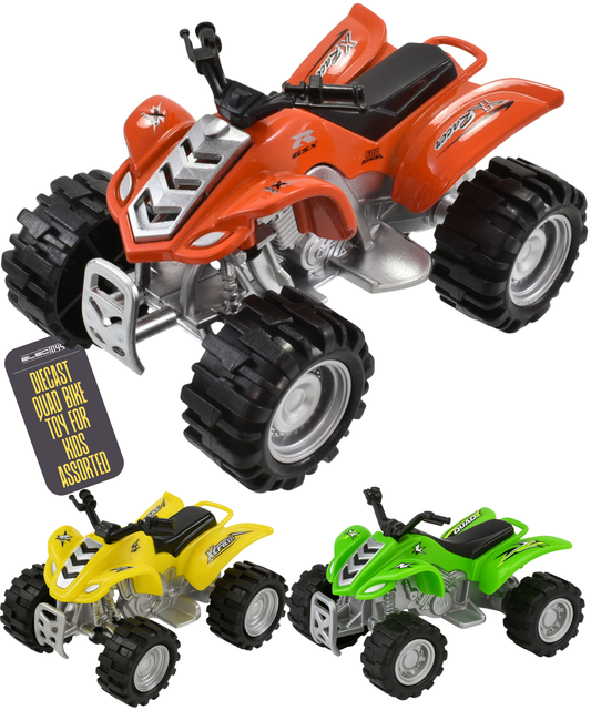 Die-Cast Toy Quad Bike Friction Power for Kids