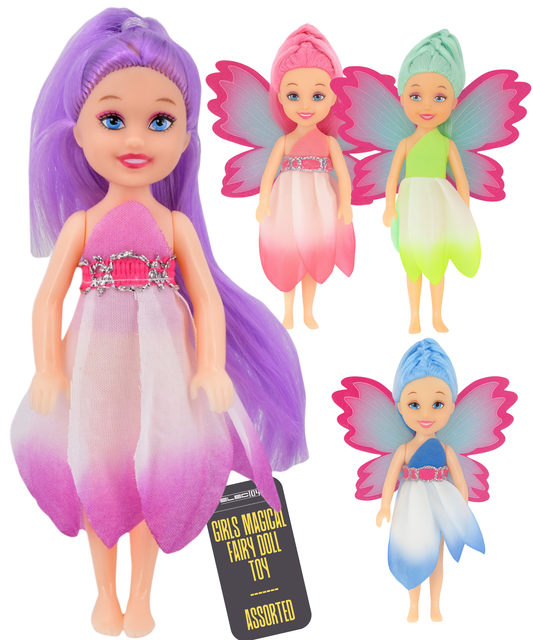 Magical Fairy Doll with Petal Dress Assorted Colours