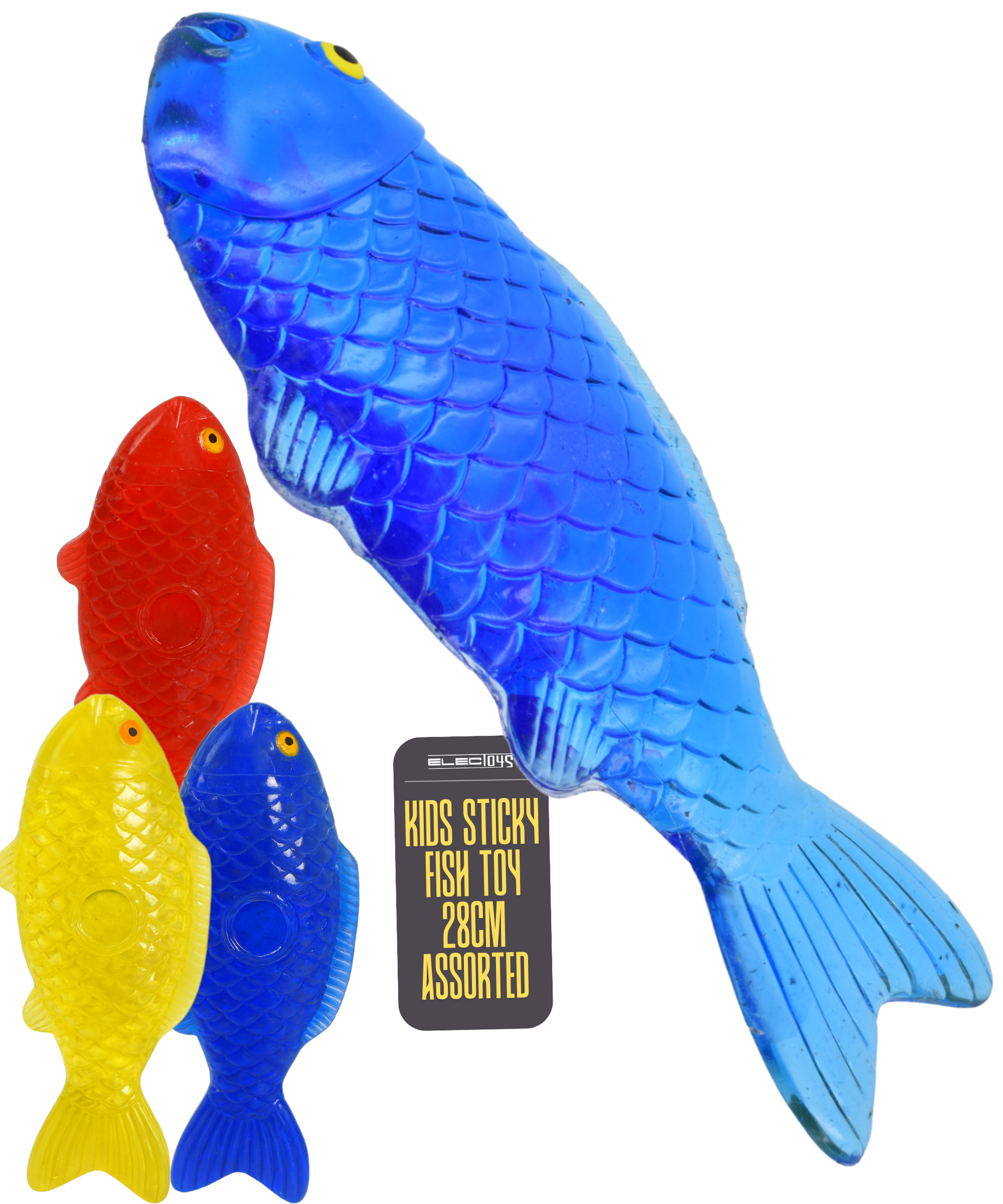 Sticky Fish Tactile Sensory Fidget Toy Bright Colours