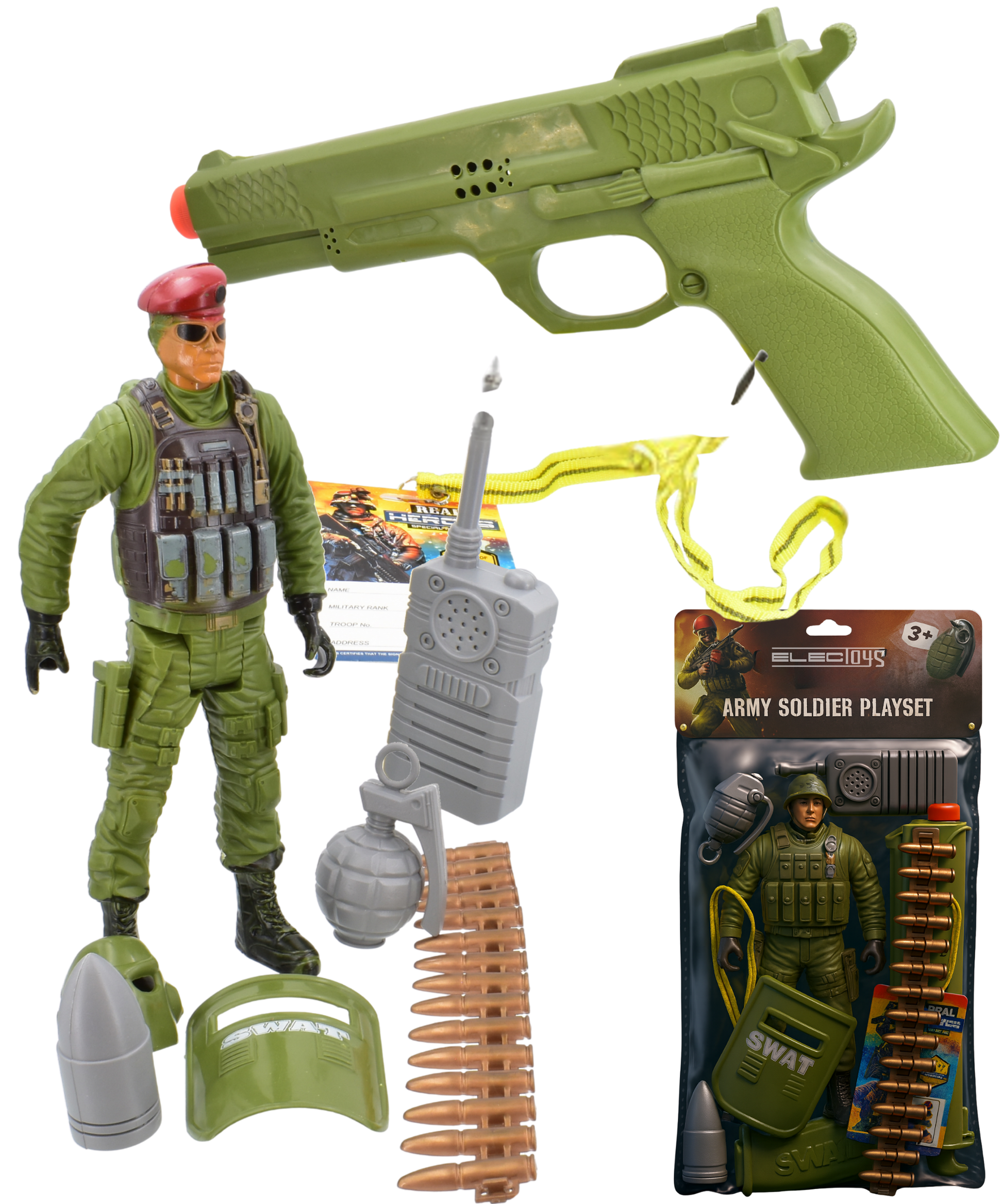 Army Soldier Playset with Action Figure and Gear