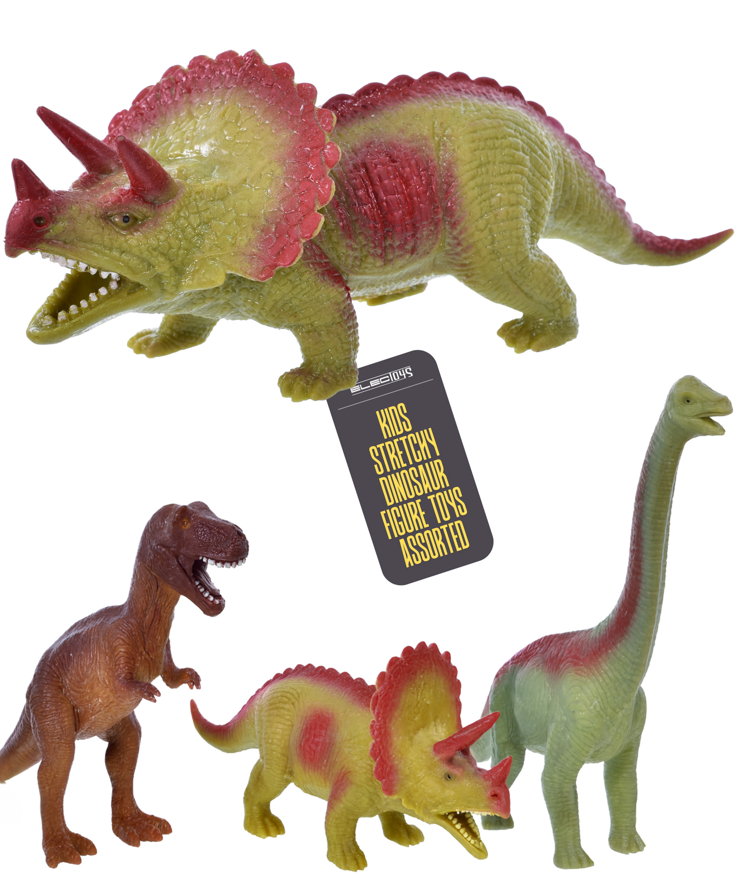 Stretchy Dinosaur Figure Collectible Flexible Toy