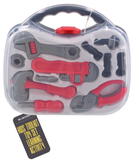 Children's Toy Tool Set with Carry Case Red Grey