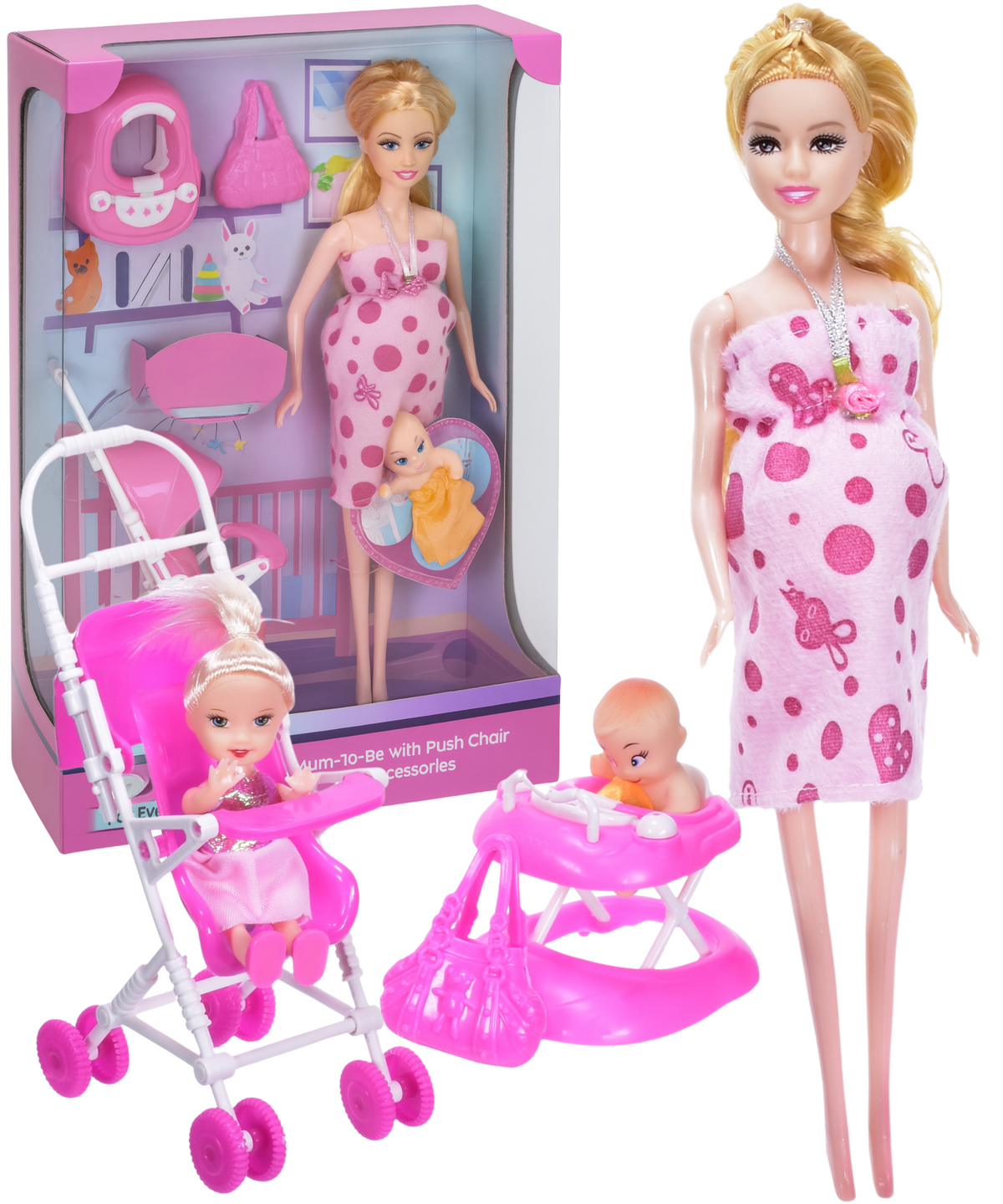 Lifestyle Dolls Mum-To-Be Playset with Baby Accessories