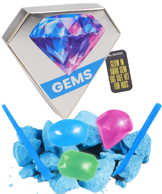 Children's Gem Digging Discovery Kit Glow Crystals