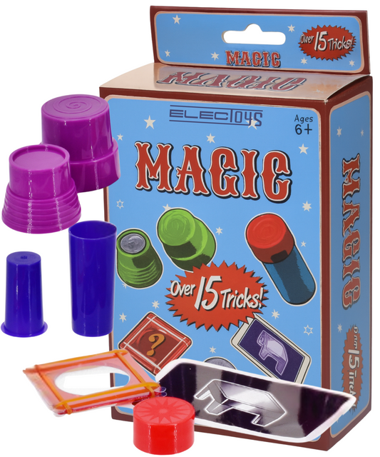 Children's Magic Trick Kit for Age 6+ Colourful Retro Set