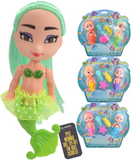 Mermaid Princess Dolls Set Colourful Hair Tails Toys