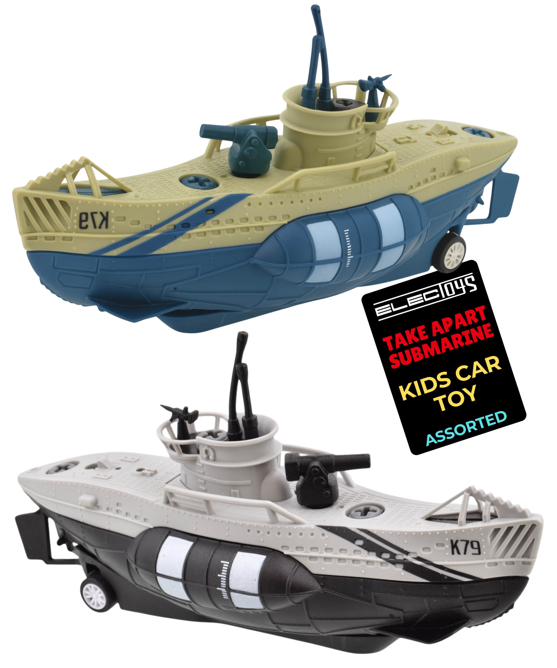 Toy Submarine Construction Set with Friction Power