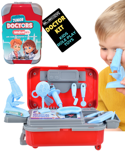 Junior Doctors Medical Kit Role Play Toy Set Red Case