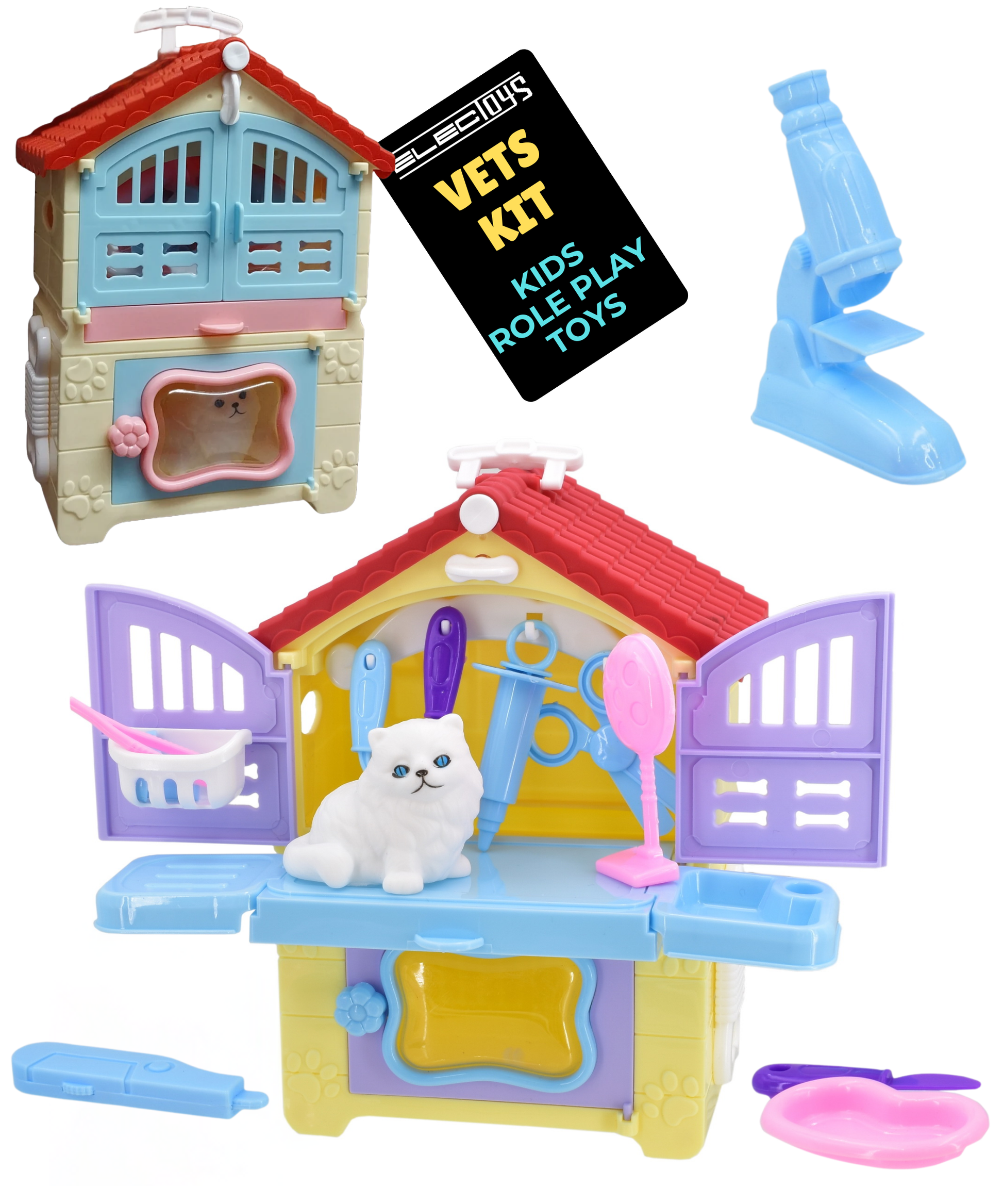 Pet Care Vet Centre Pretend Play Toy with Accessories