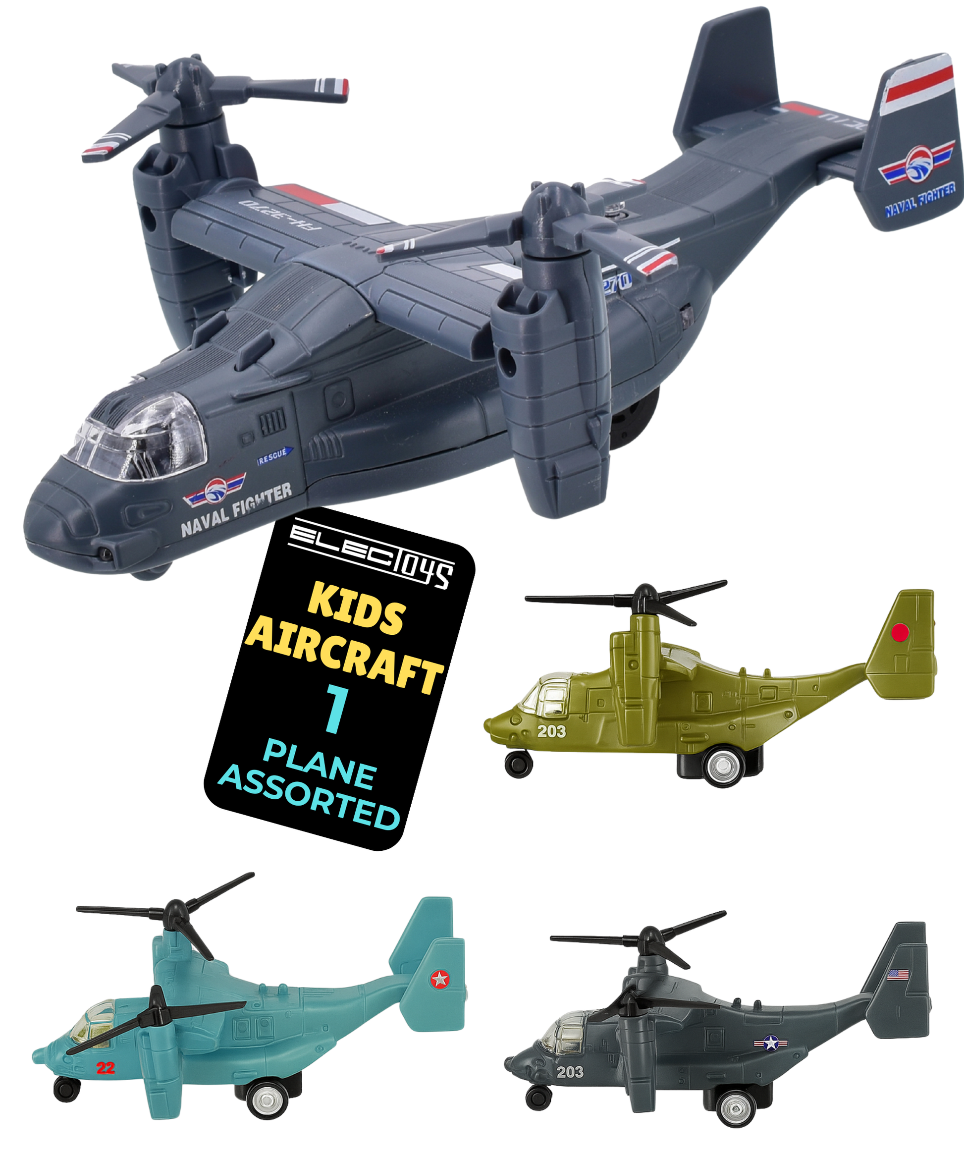 Military Transport Aircraft Model with Lights and Sound