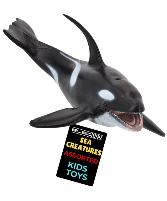 Marine Life Orca Whale Toy Figurine Medium Black White