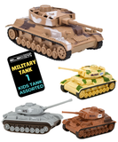 Military Die-Cast Camouflage Tank Pull-Back Action Toy