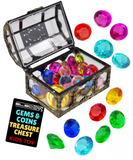Gems & Coins Treasure Chest with Jewels and Coins