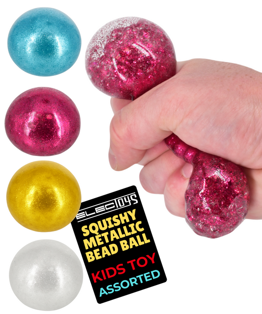Squishy Metallic Bead Ball Glitter Sensory Fidget Toy