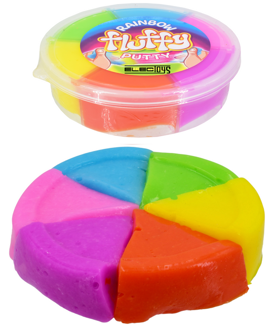 Fluffy Putty Rainbow Colours Modelling Compound Sensory
