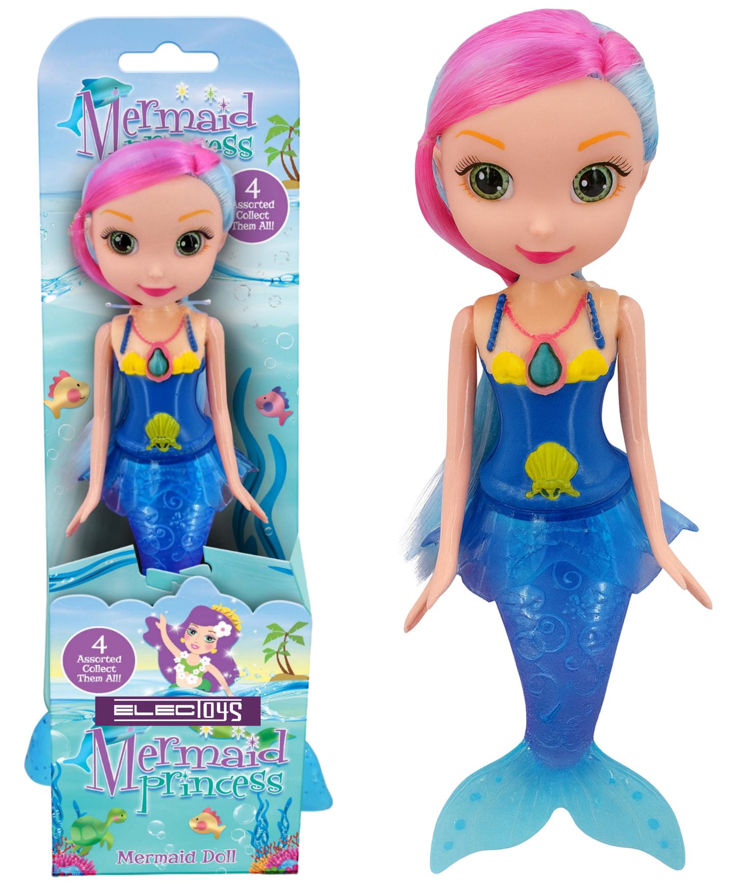 Mermaid Dolls Colourful Hair Bright Tails Fantasy Toy