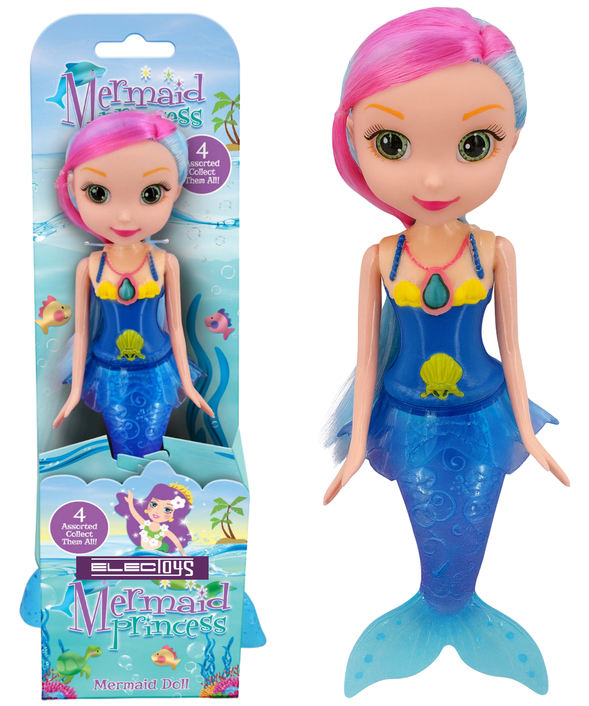 Mermaid Dolls Colourful Hair Bright Tails Fantasy Toy