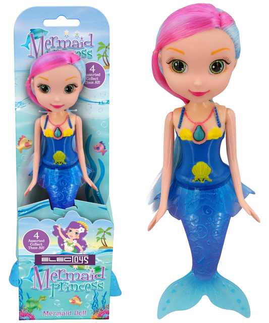 Mermaid Dolls Colourful Hair Bright Tails Fantasy Toy