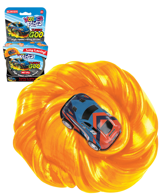 Sensory Putty with Pull Back Racing Car Yellow