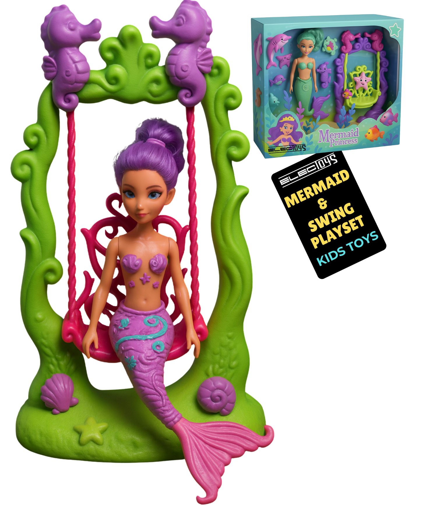Mermaid Princess Doll Playset Undersea Adventure Toy