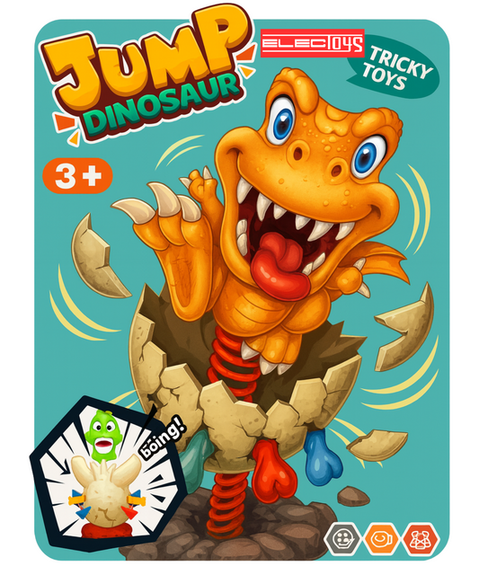 Jump Dinosaur Toy Colourful Bouncing Novelty Set