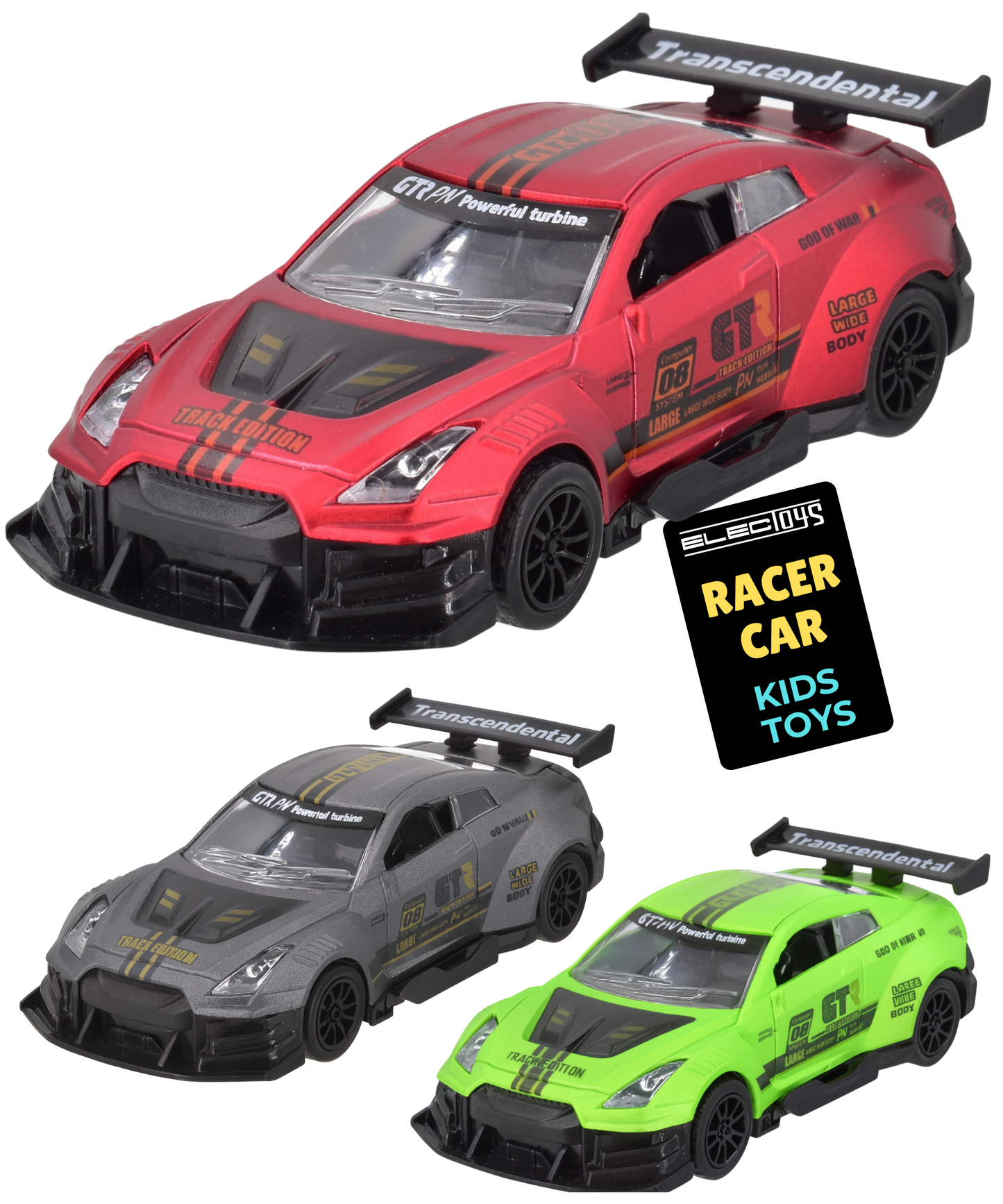 Die-Cast GT Racers Touring Car Pull-Back Model Toy