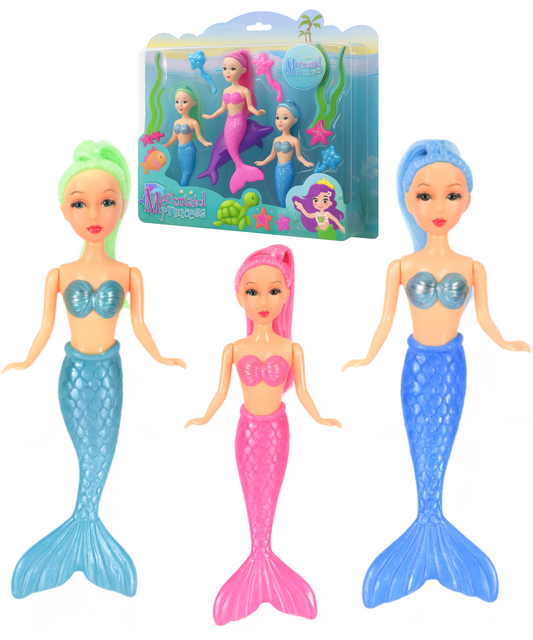Mermaid Fashion Dolls Colourful Underwater Figurines