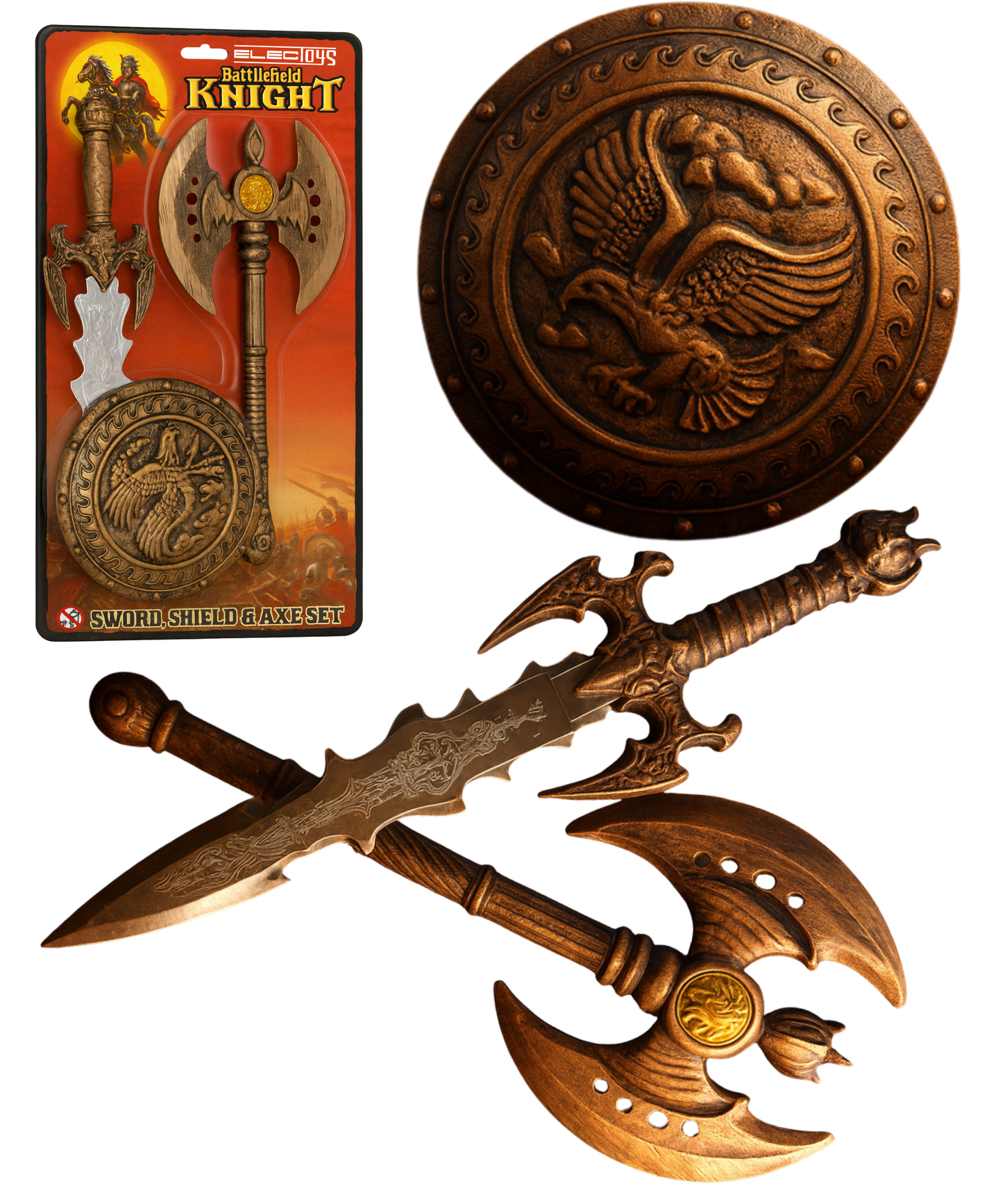 Toy Weapon Set Sword Shield Axe Knight Costume UK
